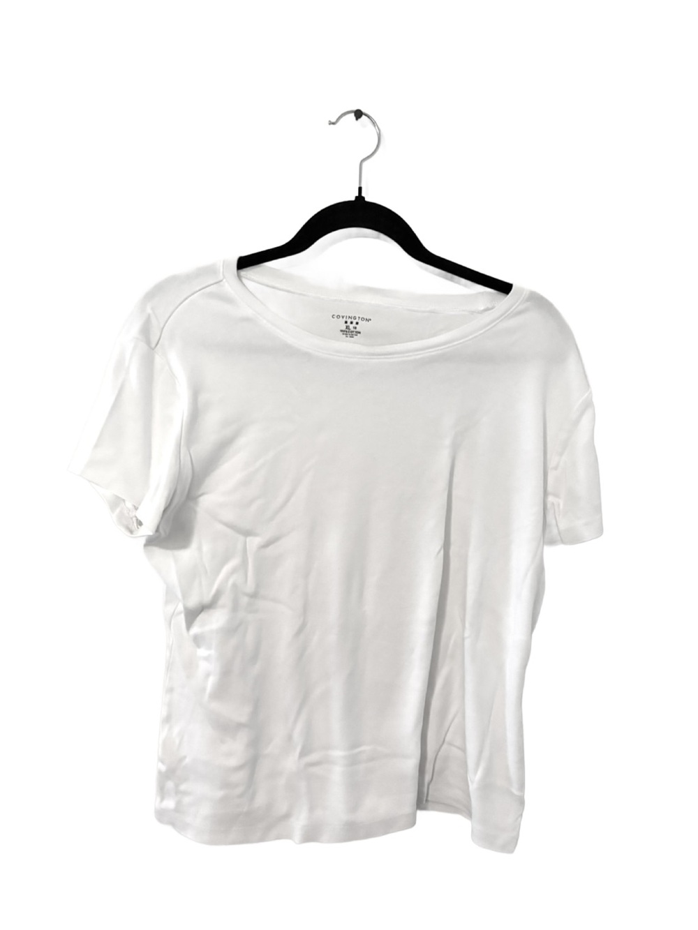 Covington White Short Sleeve Crew Neck Tee